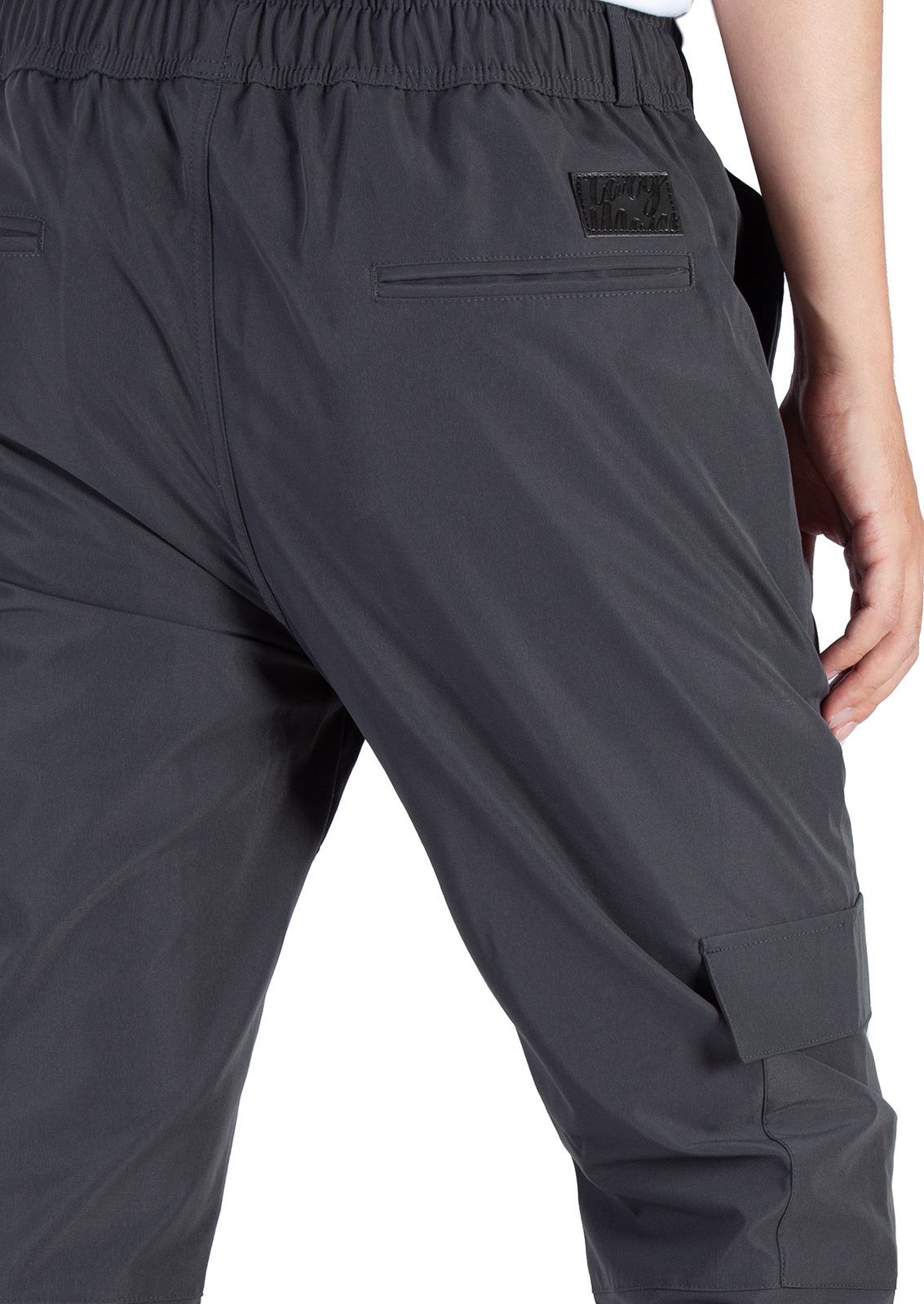 Man Lightweight Cargo Jogger Pants Slim Fit Dark Grey