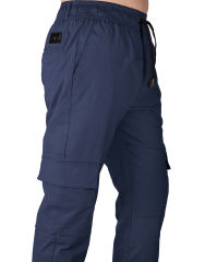 Men Cargo Joggers Athletic Pants Navy Blue