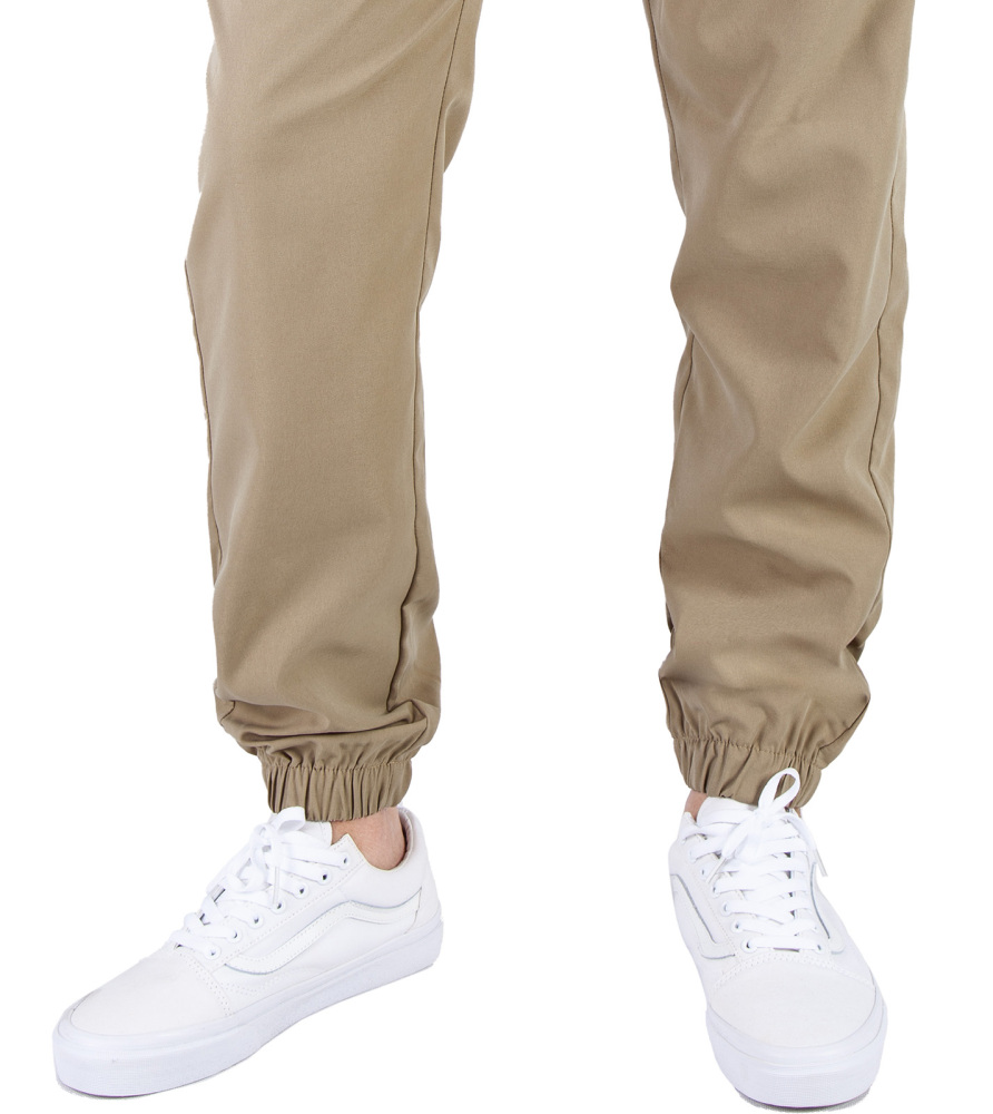 Man Lightweight Jogger Pants Slim Fit Khaki