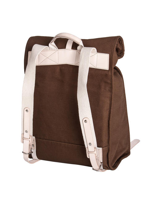 Canvas Backpack Computer Bag School Bag- Leather Belt