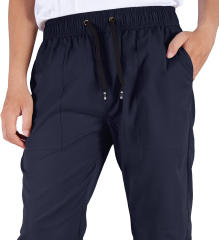 Man Lightweight Jogger Pants Slim Fit Navy Blue