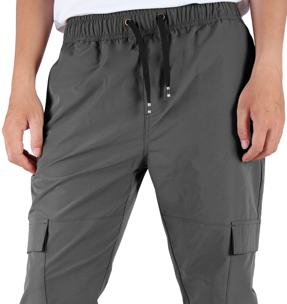 Man Lightweight Cargo Jogger Pants Slim Fit Mid Grey
