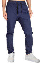 Men’s Jogger Pants with Pockets Open Hem Slim Fit Navy Blue