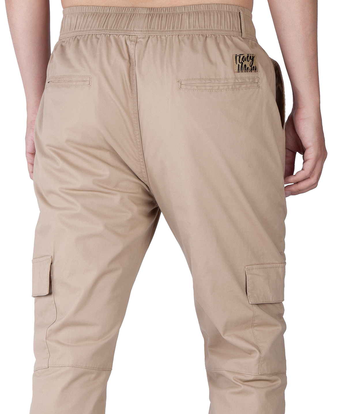 Men Cargo Joggers Athletic Pants Khaki