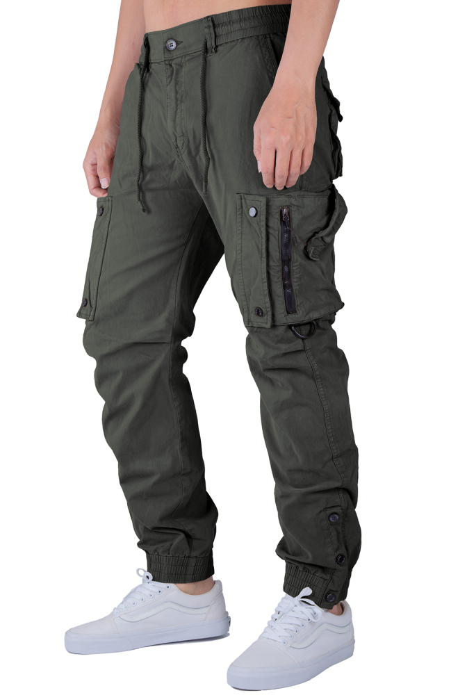 Man Wild Cargo Jogger Pants Army Green