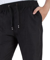 Man Lightweight Jogger Pants Slim Fit Black