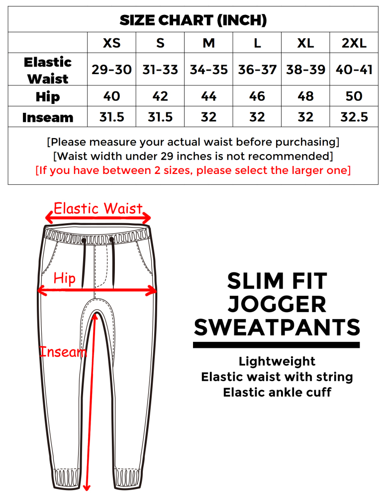 Men Lightweight Summer Jogger Sweatpants Black