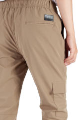 Man Lightweight Cargo Jogger Pants Slim Fit Khaki