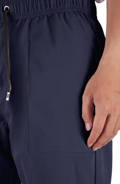 Man Lightweight Jogger Pants Slim Fit Navy Blue