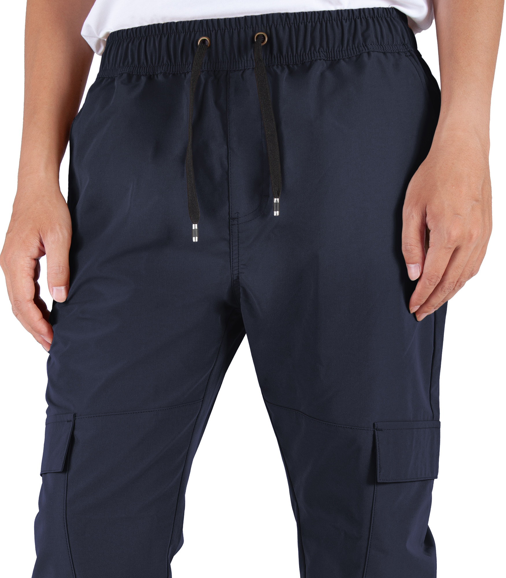 Man Lightweight Cargo Jogger Pants Slim Fit Navy Blue