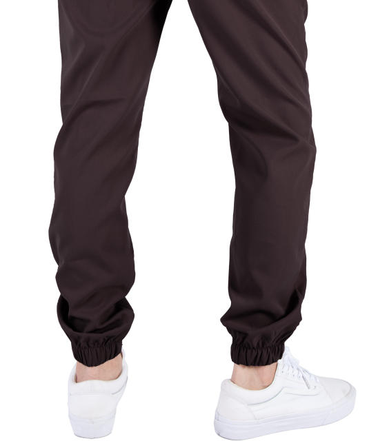 Man Lightweight Jogger Pants Slim Fit Coffee