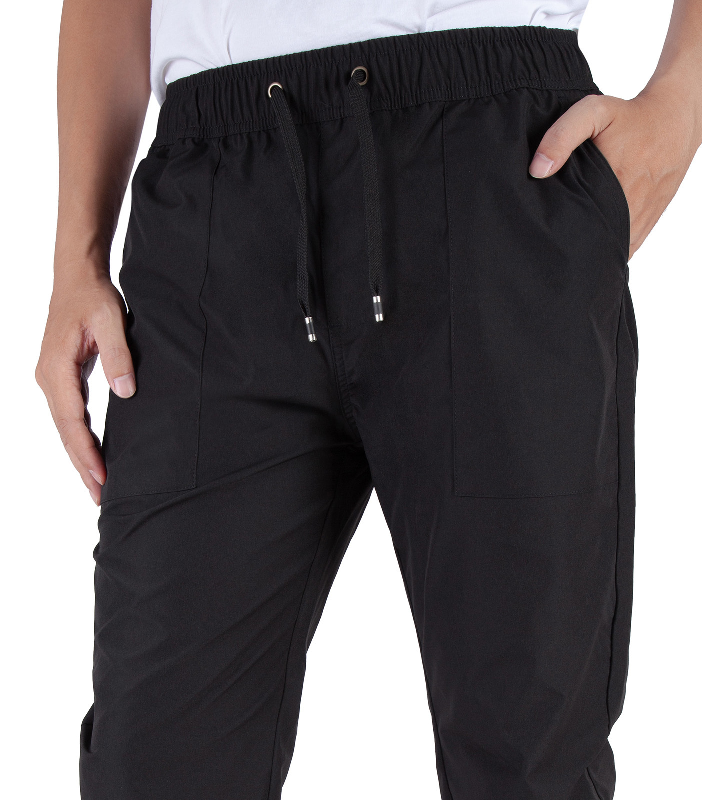 Man Lightweight Jogger Pants Slim Fit Black