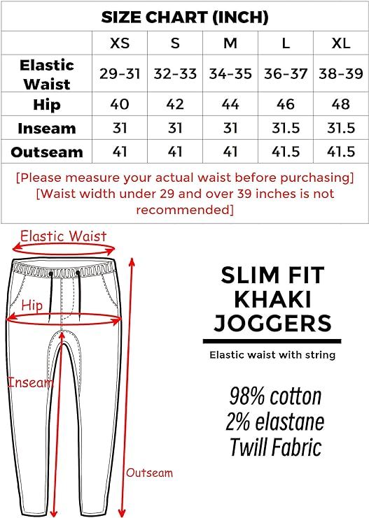 Men’s Jogger Pants with Pockets Open Hem Slim Fit Black