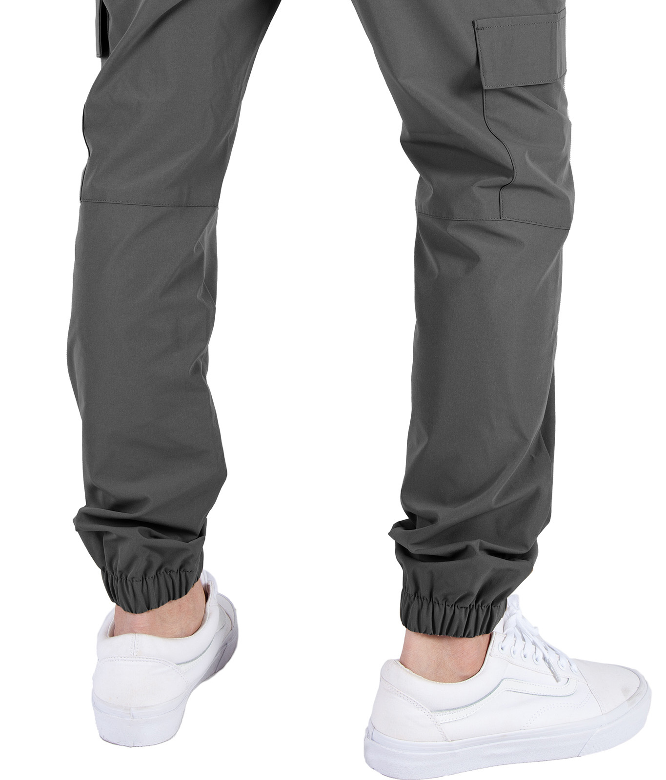 Man Lightweight Cargo Jogger Pants Slim Fit Mid Grey