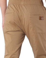 Mens Joggers with Zipper Pockets Slim Fit Dark Khaki