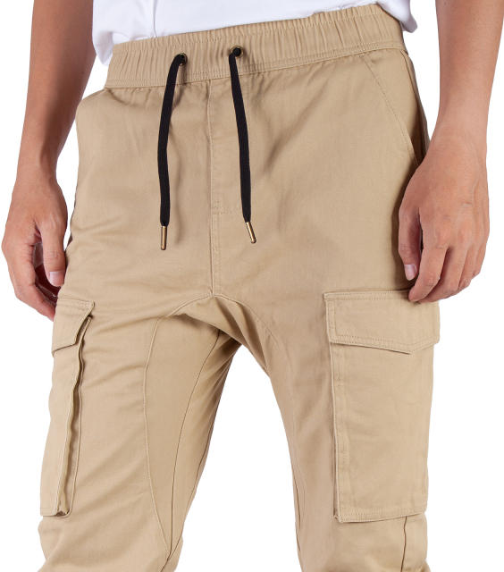 Man Cargo Jogger Pants Slim Fit Khaki