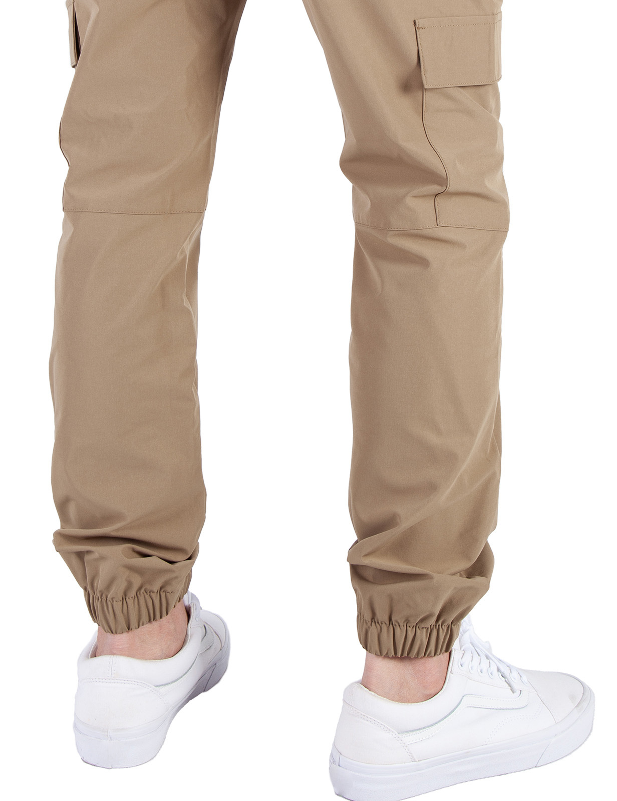 Man Lightweight Cargo Jogger Pants Slim Fit Khaki
