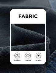 Mens Fleece Pants Elastic Waist with Side Taping Casual Street Wear Relaxed Fit Navy Blue
