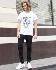 Mens Joggers with Zipper Pockets Slim Fit Black