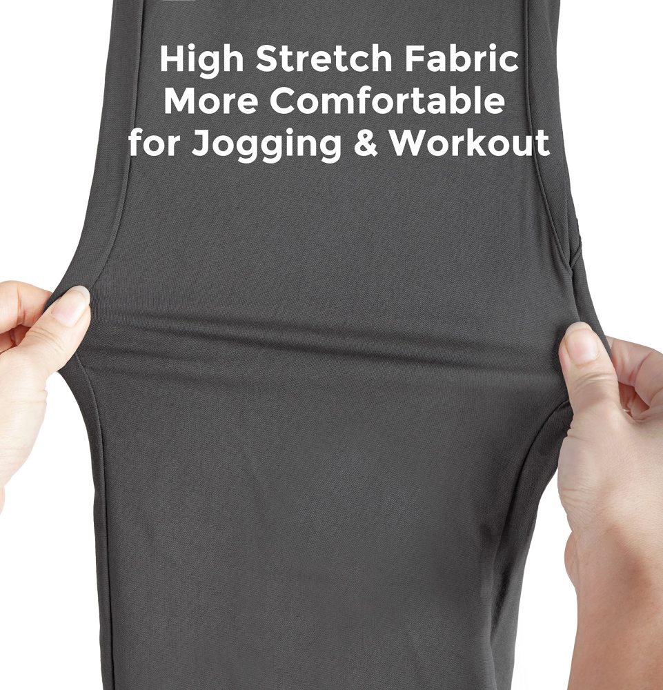 Men Lightweight Summer Jogger Sweatpants Slim Fit Dark Grey