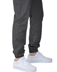 Men Joggers with Pockets Slim Fit Athletic Pants Dark Grey