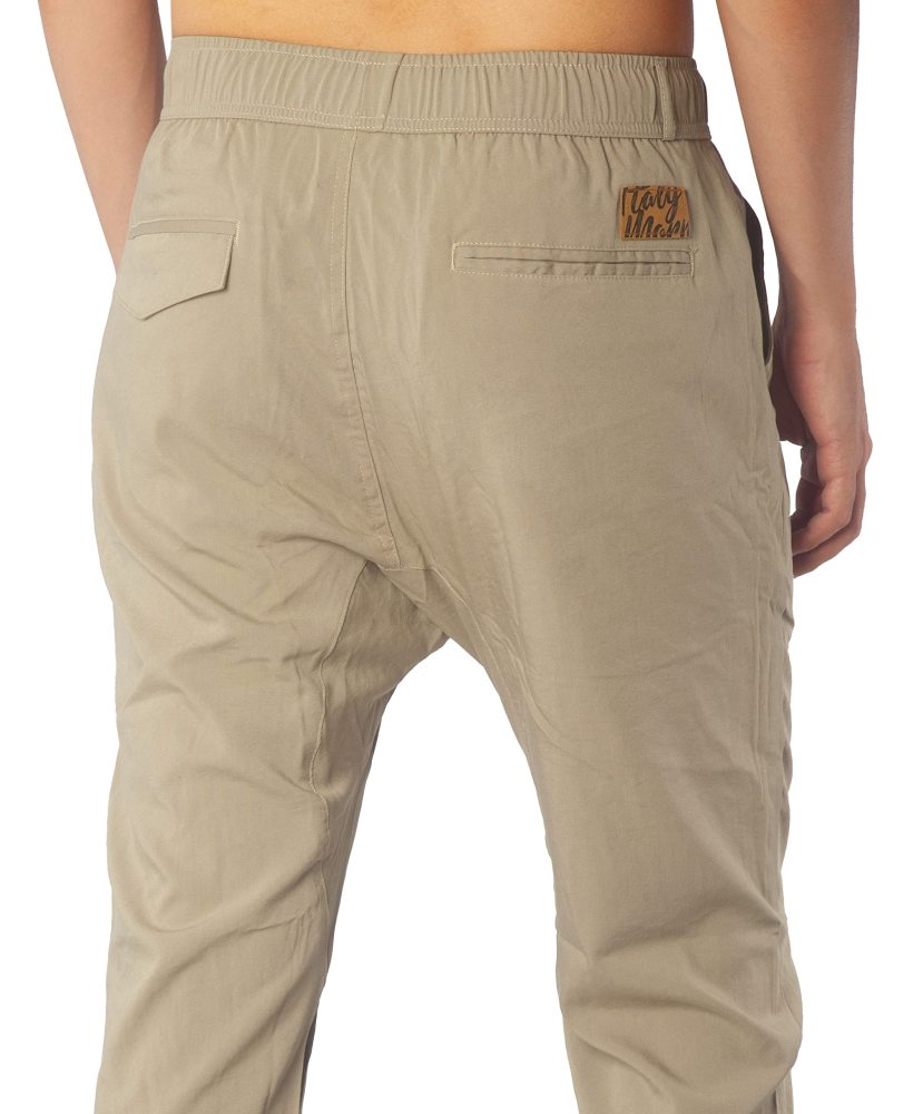 Men Lightweight Summer Jogger Sweatpants Slim Fit Khaki