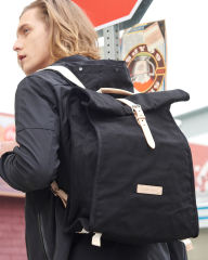 Canvas Backpack Computer Bag School Bag- Leather Belt