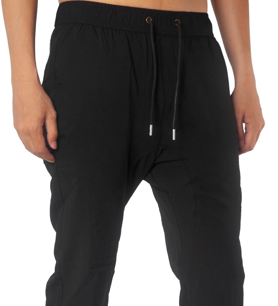 Men Lightweight Summer Jogger Sweatpants Slim Fit Black