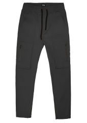 Mens Joggers with Zipper Pockets Slim Fit Dark Grey