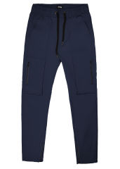 Mens Joggers with Zipper Pockets Slim Fit Navy Blue