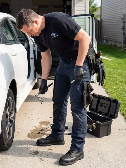 Men's Slim-Fit Cargo Pants - Deep Blue