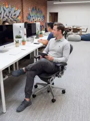 Man Cargo Jogger Pants Slim Fit Dark Grey