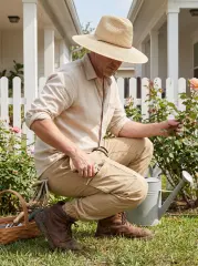 Man Cargo Jogger Pants Slim Fit Khaki