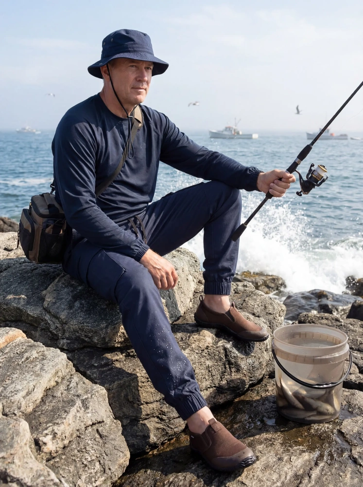 Man Cargo Jogger Pants Slim Fit Navy Blue