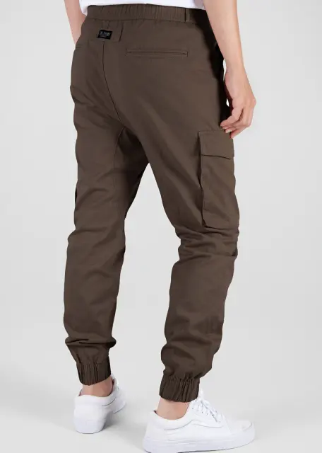 Man Cargo Jogger Pants Slim Fit Dark Brown