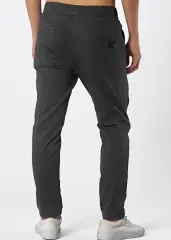 Mens Joggers with Zipper Pockets Slim Fit Dark Grey