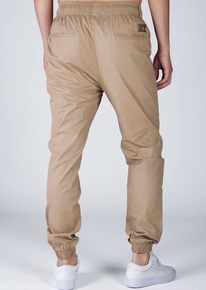 Men Joggers with Pockets Slim Fit Athletic Pants Khaki