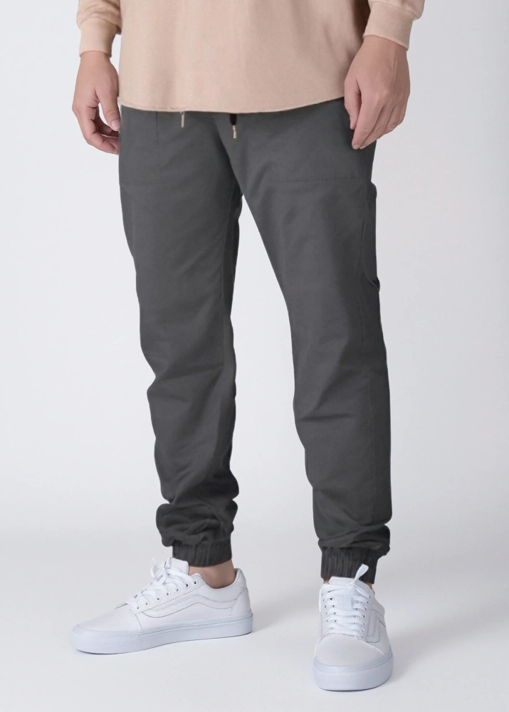 Men Joggers with Pockets Slim Fit Athletic Pants Dark Grey