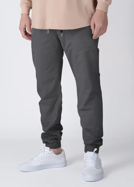 Men Joggers with Pockets Slim Fit Athletic Pants Dark Grey