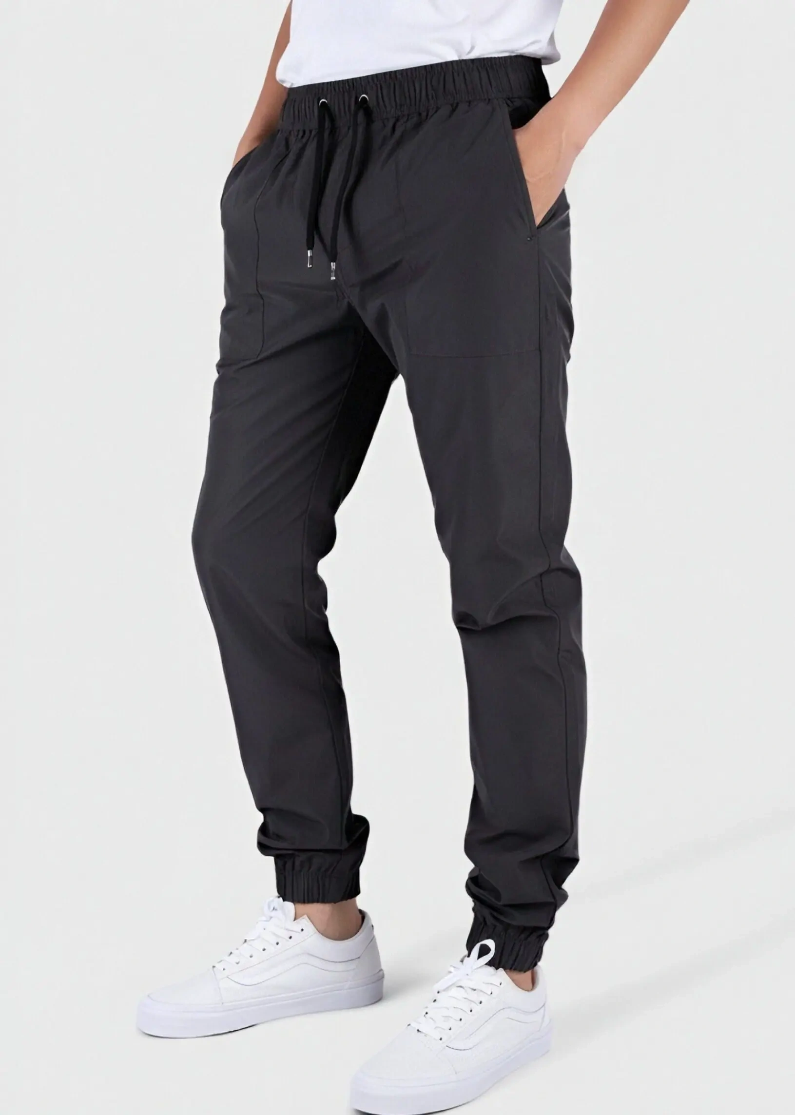 Ultra-Comfort Men's Dark Grey Lightweight Jogger Pants