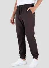 Man Lightweight Jogger Pants Slim Fit Coffee