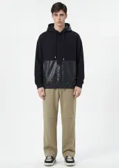 Mens Classic Fleece Casual Pants Relaxed Fit Khaki