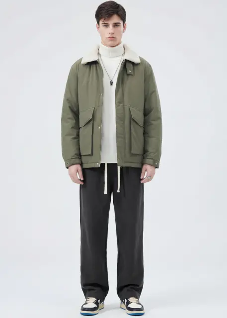 Men Elastic Waistband Track Pants Relaxed Fit Black