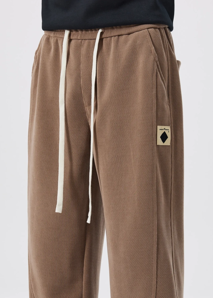 Fleece Lined Joggers for Men Winter with Pockets Relaxed Fit Khaki