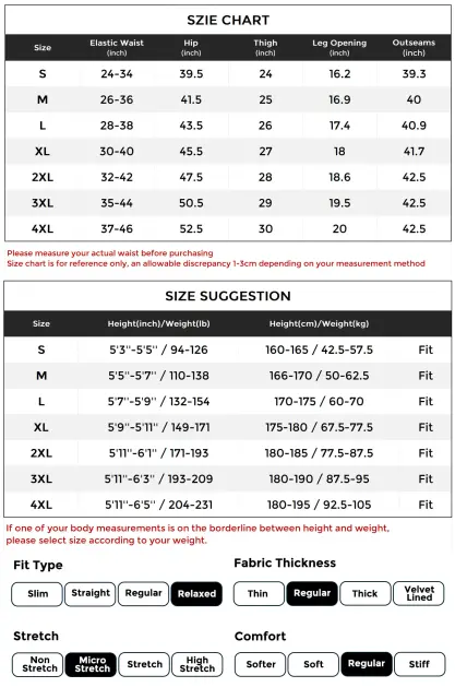 Men Elastic Waistband Track Pants Relaxed Fit Black