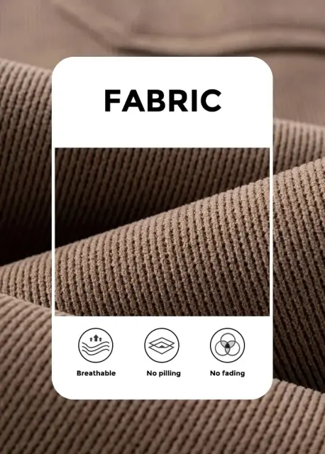 Fleece Lined Joggers for Men Winter with Pockets Relaxed Fit Khaki