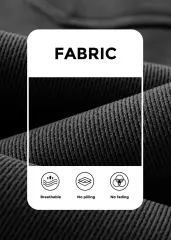 Fleece Lined Joggers for Men Winter with Pockets Relaxed Fit Black