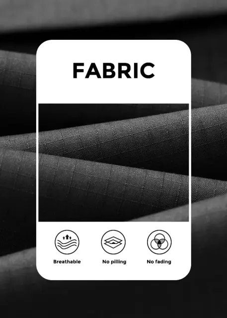 Mens Utility Convertible Hiking Pants Quick Dry Zip Off Travel Safari Pants Loose Fit Black