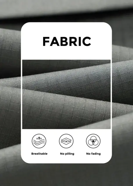 Mens Utility Convertible Hiking Pants Quick Dry Zip Off Travel Safari Pants Loose Fit Mid Grey