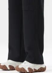 Mens Classic Fleece Casual Pants Relaxed Fit Black